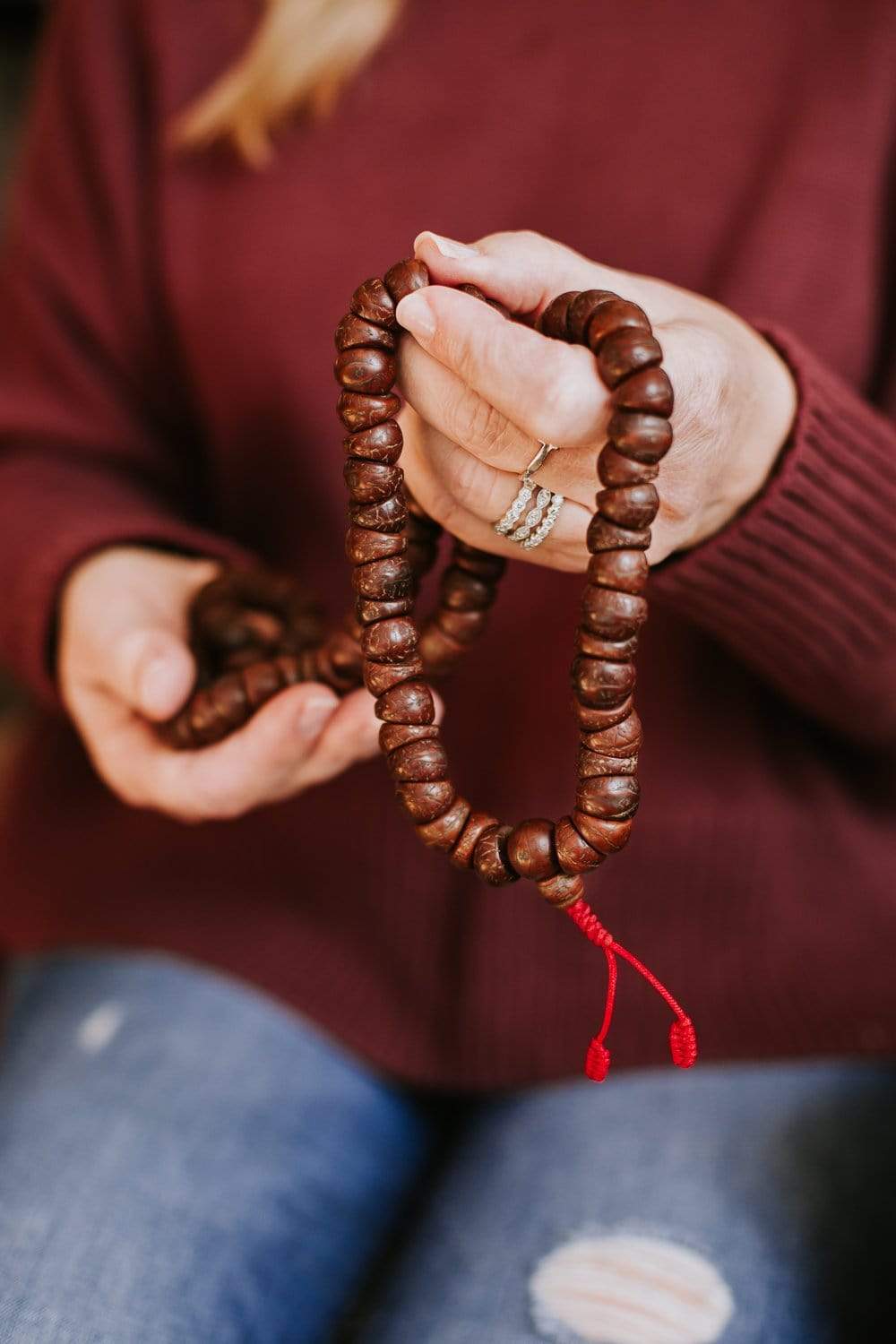 Sandalwood Beads Bracelet Japanese Rosary Yoga Meditation Beads