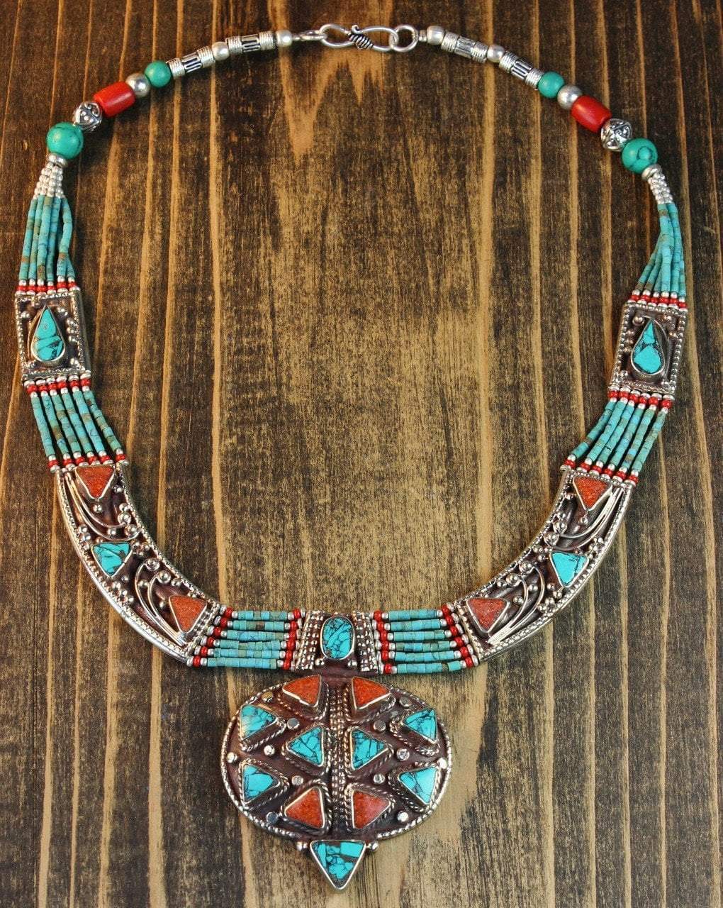 BEAUTIFUL TURQUOISE CORAL NECKLACE - Tibet Arts & Healing
