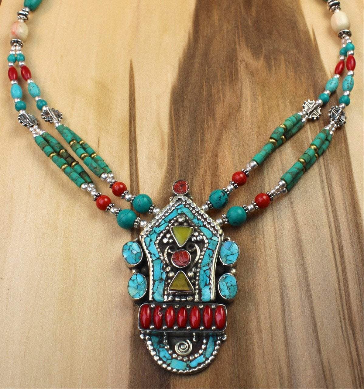 Tibetan Prosperity Traditional Necklace - DharmaShop