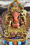 Necklaces Elaborate Detail Thai Vermeil Ganesh Necklace UN058