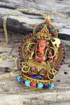 Necklaces Elaborate Detail Thai Vermeil Ganesh Necklace UN058