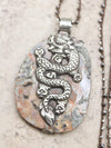 Necklaces Fossil Jasper Dragon Necklace JN766