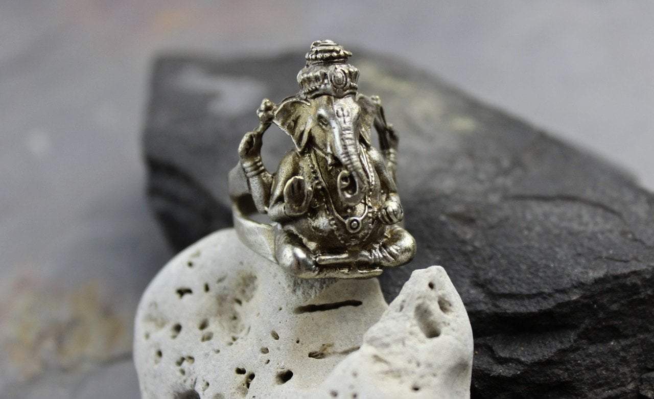 Sterling Silver Ganesha Ring by AlphaVariable