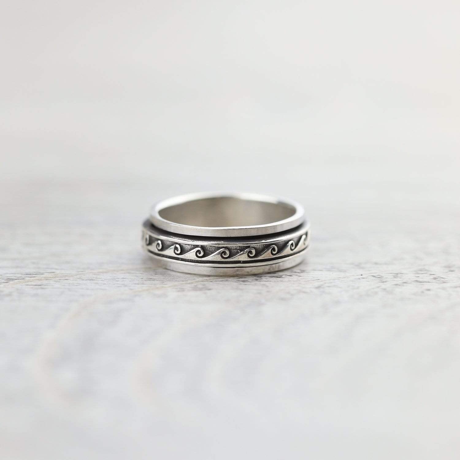 Ocean Waves Band, Ring in Sterling Silver – Sziro Jewelry