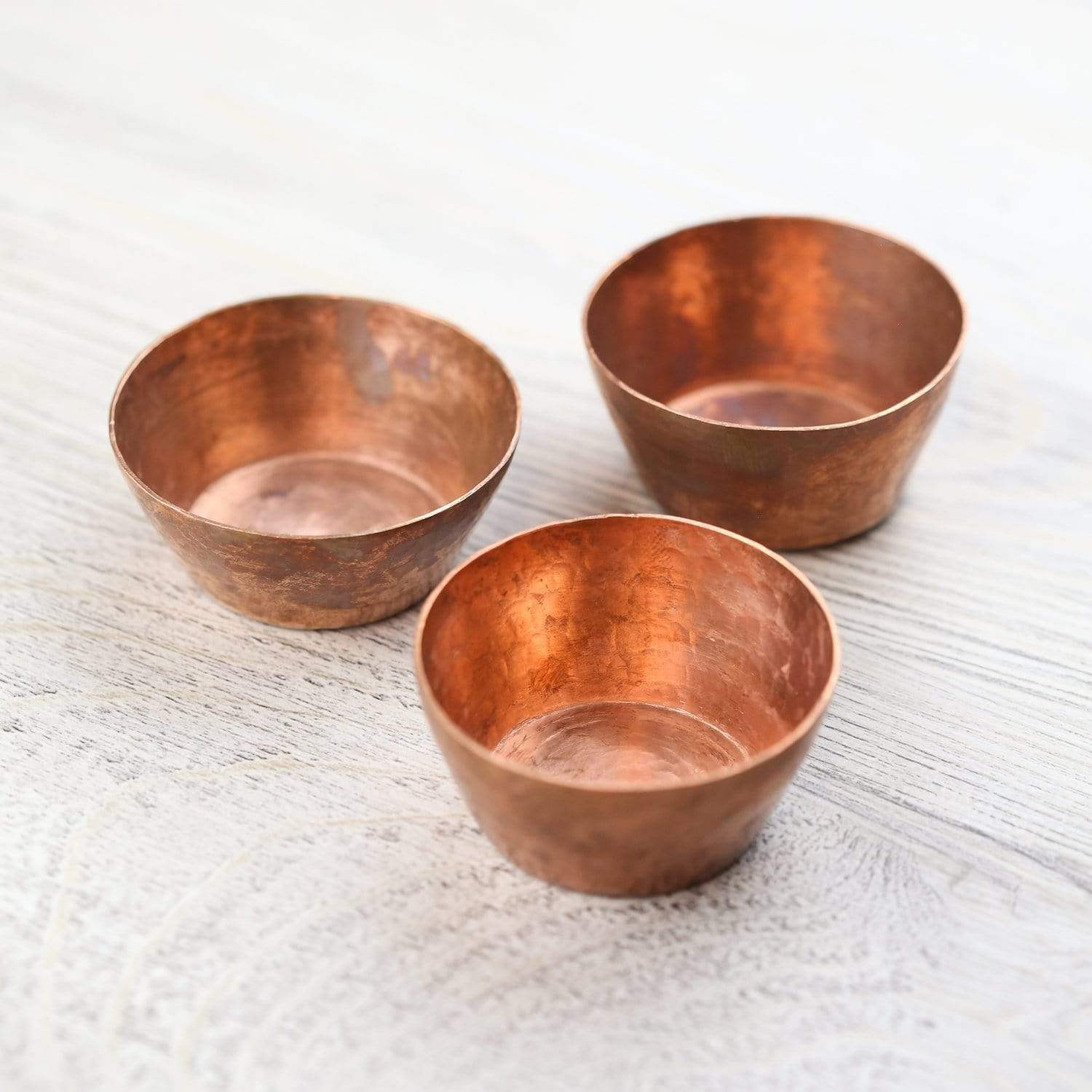 12 Diameter Handcrafted Hammered Copper Mixing Bowl