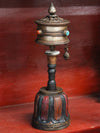 Ritual Items Large Handheld Prayer Wheel with Wooden Stand RP030