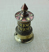 Ritual Items,New Items,Under 35 Dollars,Home Default Mini OM Brass and Copper Desktop Tibetan Prayer Wheel rp027