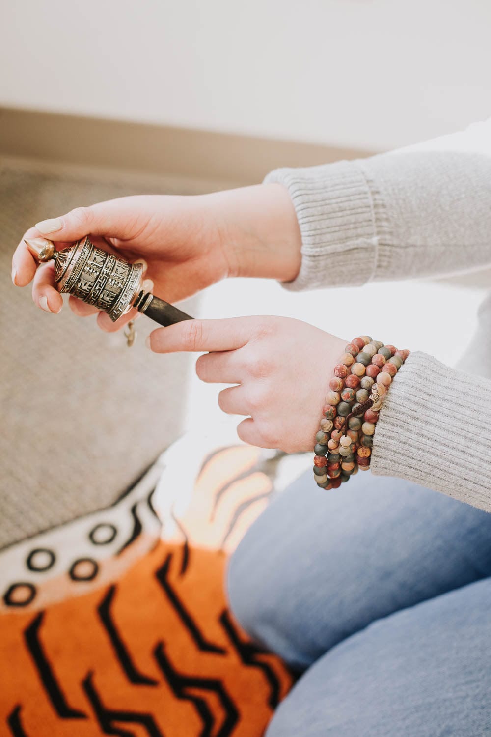 Ritual Items Om Mani Mantra Prayer Wheel rp008