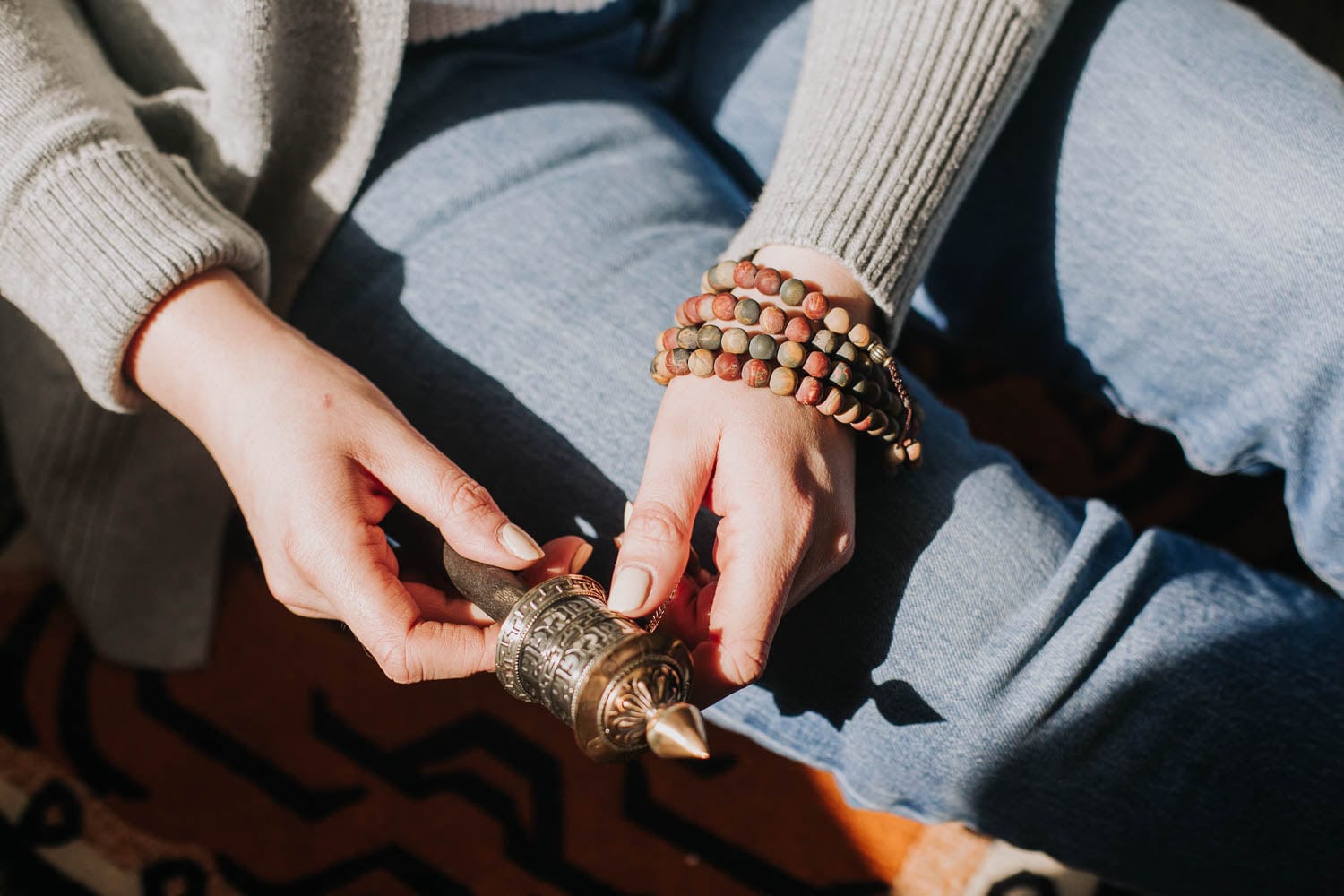 Ritual Items Om Mani Mantra Prayer Wheel rp008