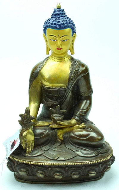 Statues,New Items,Buddha Default Bronze Medicine Buddha 13 Inch Statue st139