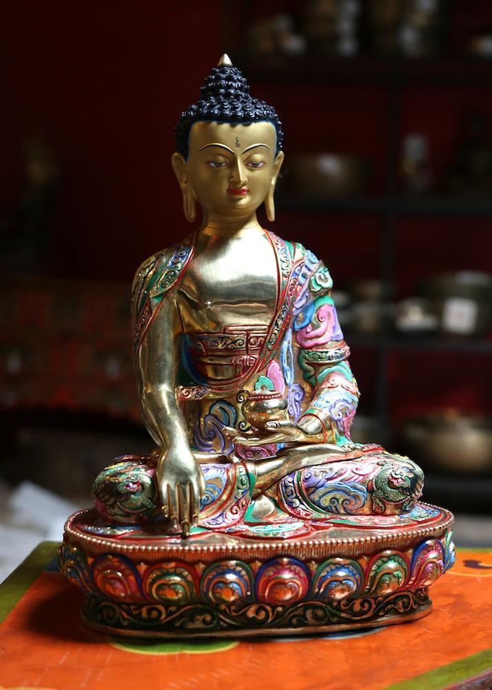 One of a Kind Shakyamuni Buddha by Artist Meena Shakya - DharmaShop