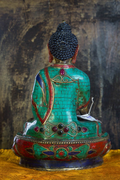 Statues,One of a Kind,New Items,Tibetan Style Default Museum Quality Medicine Buddha Jeweled Statue st069