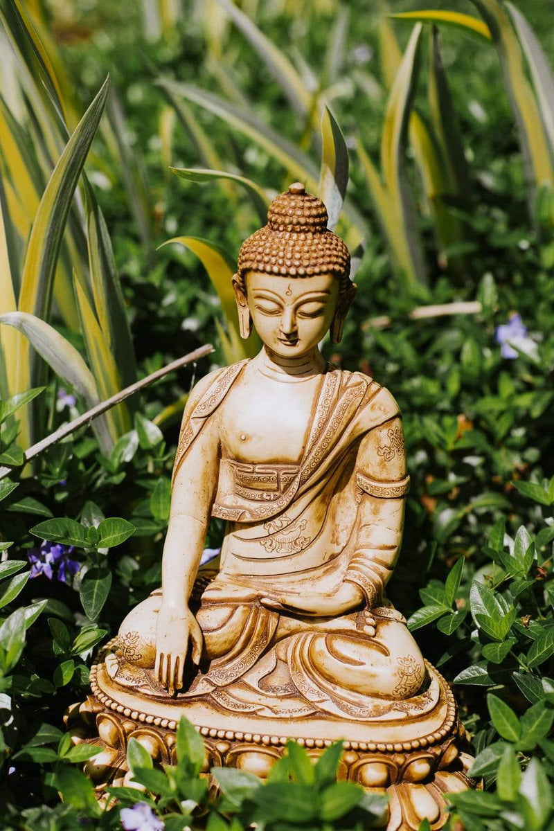 Serene Buddha Garden Statue from Kathmandu - DharmaShop