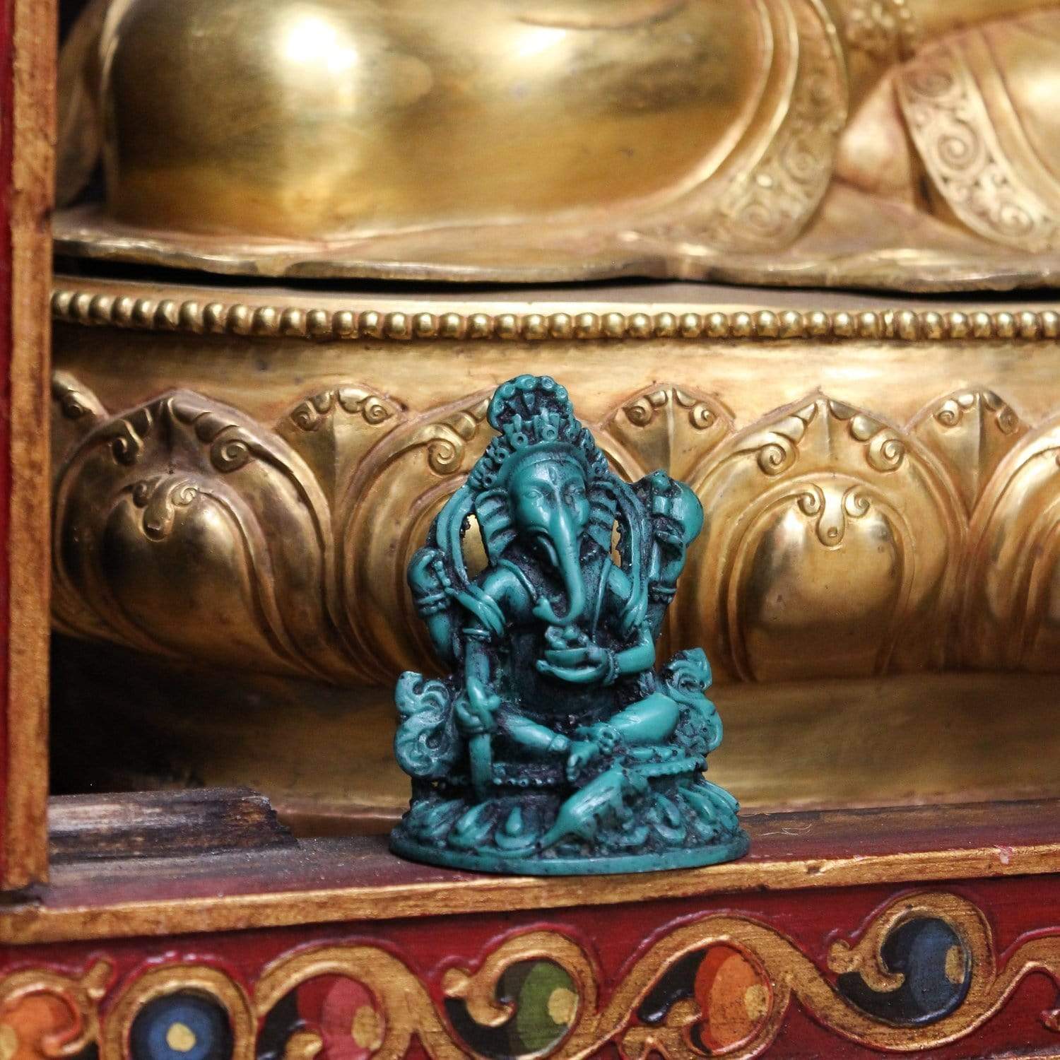 Ganesha Meditation Shawl - Naturally dyed in Red Sandalwood with