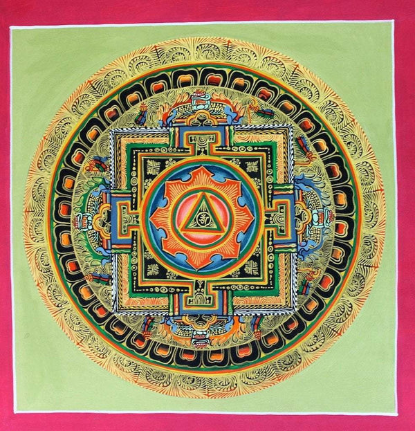 Om Mandala Sacred Thangka - DharmaShop