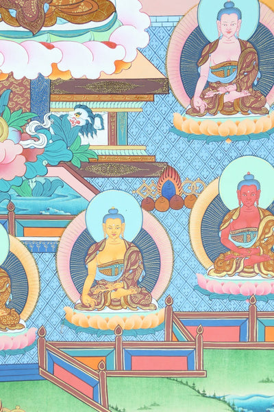 Thangkas Eight Medicine Buddha Tibetan Thangka TH133