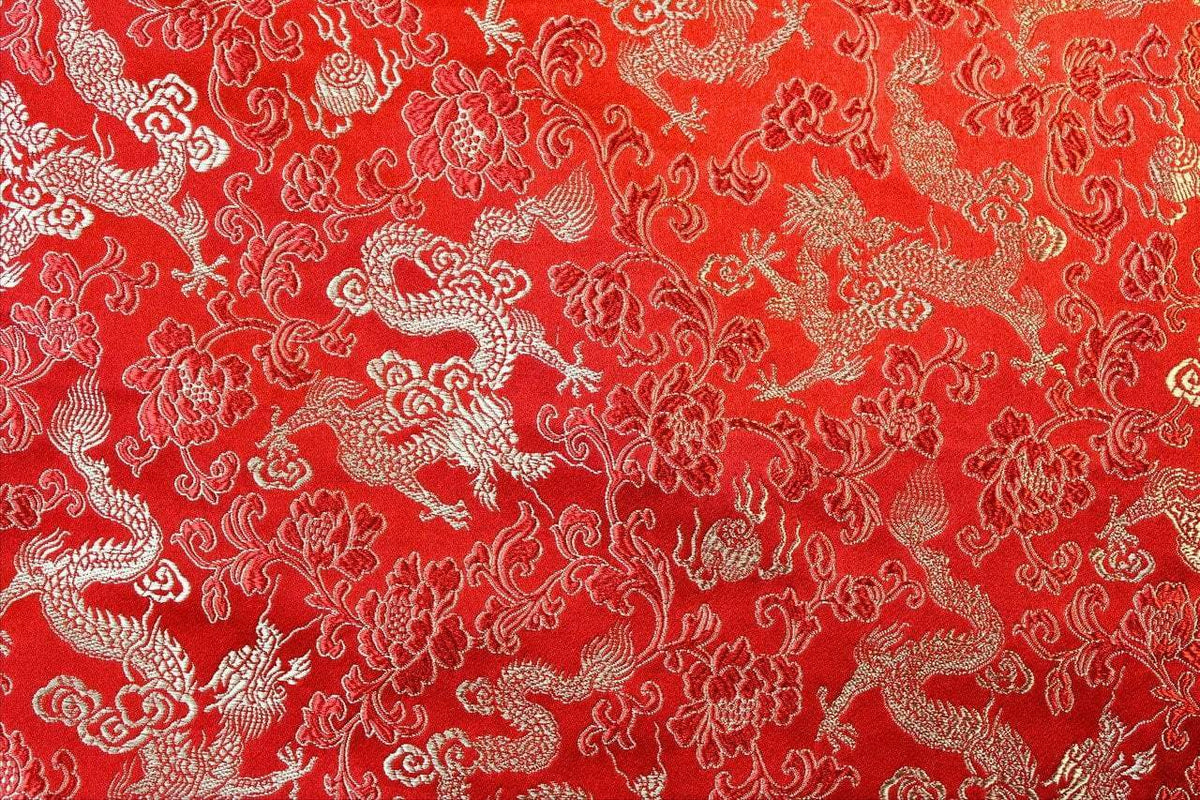 Red Dragon Fabric By The Yard - DharmaShop