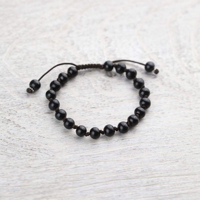 Dark Rosewood Knotted Wrist Mala