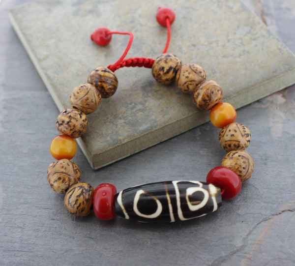 Dzi Bodhi Wrist Mala - DharmaShop