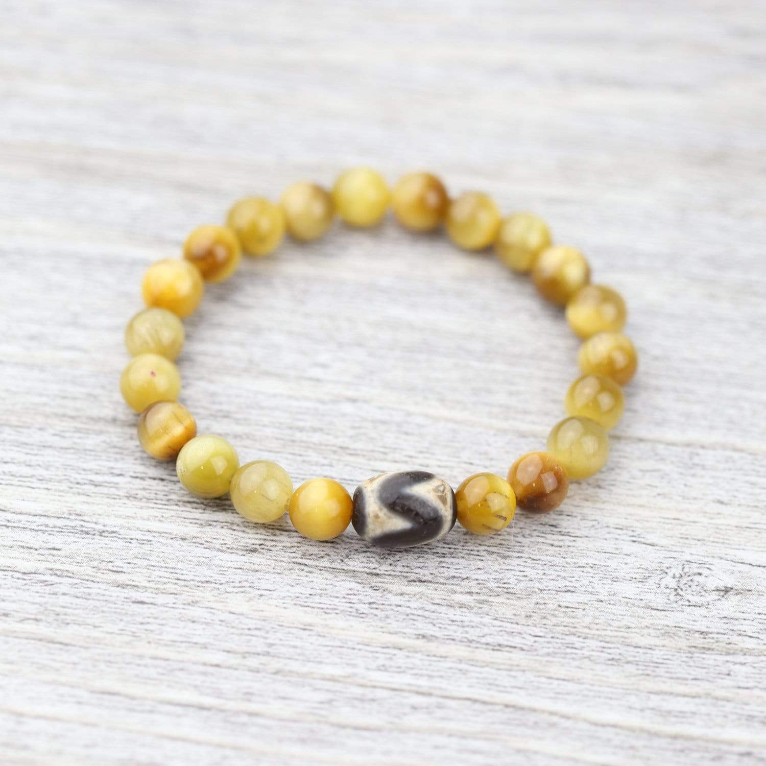 Wrist Malas Golden Tiger Dzi Wrist Mala WM499