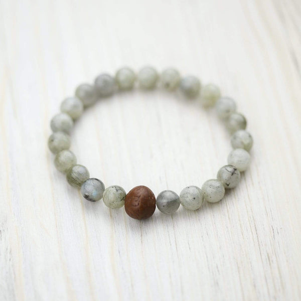 Labradorite & Bodhi Wrist Mala Bracelet - DharmaShop