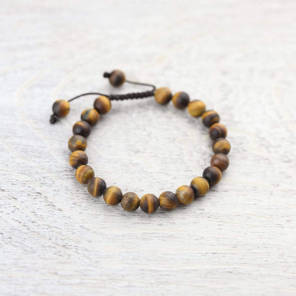 Matte Tiger Eye Wrist Mala Bracelet - DharmaShop