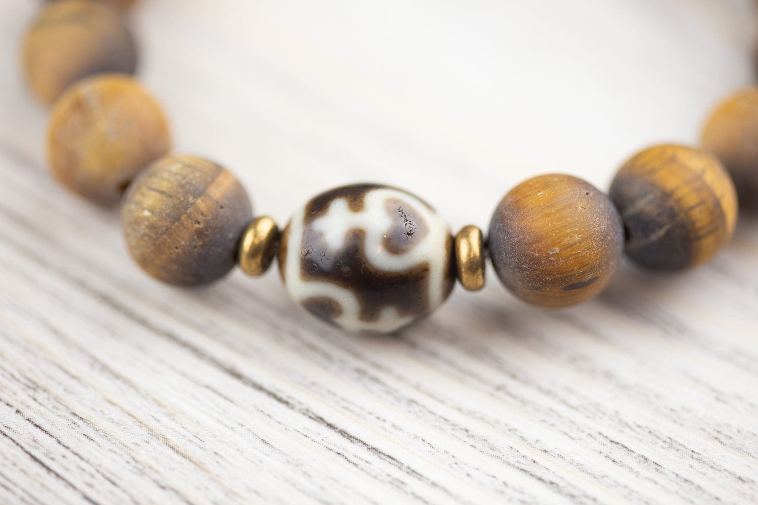 Wrist Malas Protective Tiger Eye Dzi Bracelet