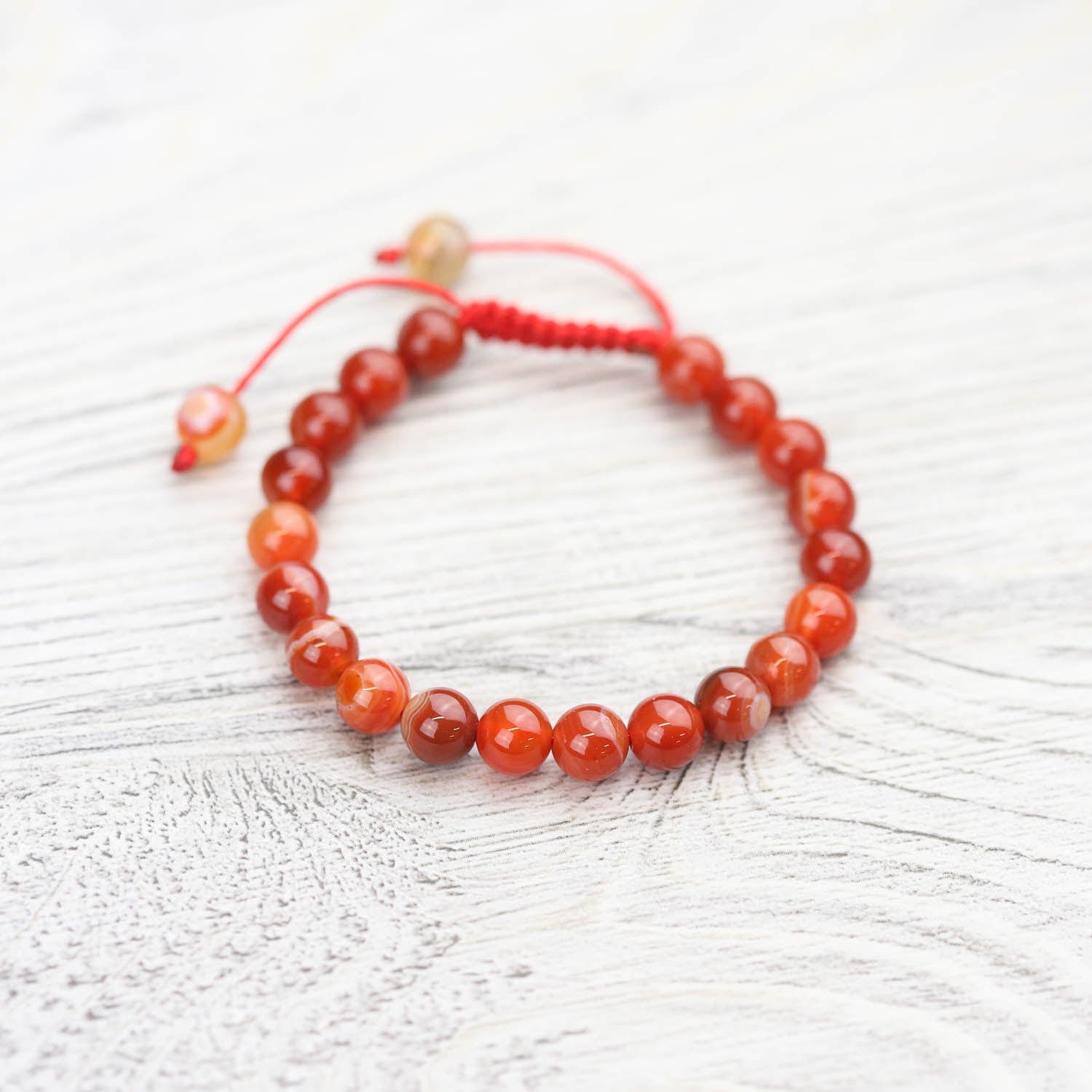 Vibrant outlet Carnelian wrist Japa Mala